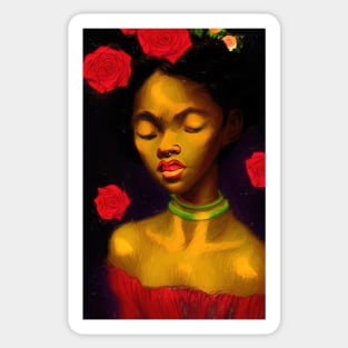 Goddess of Roses Sticker